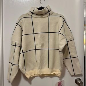 Chicwish Grid Turtleneck Sweater - NWT - L/XL